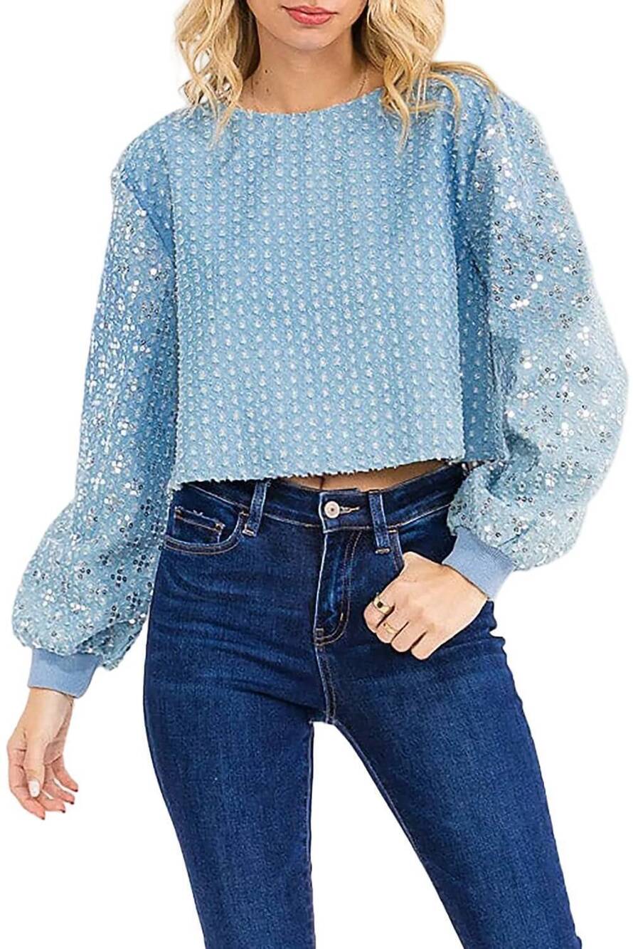 NEW STRUT & BOLT cosmos top in blue